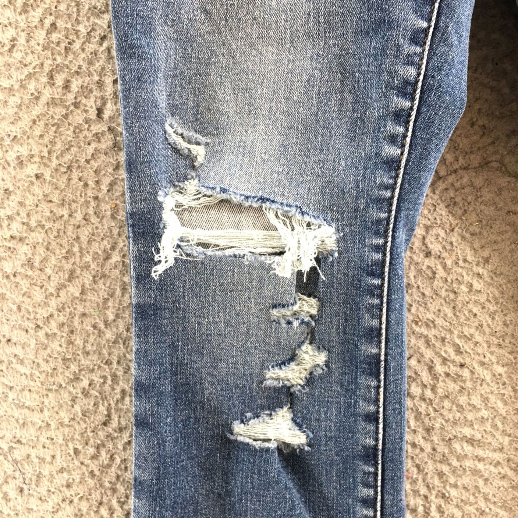 Vintage Universal Thread High Rise Skinny Jeans Womens 2S Blue Denim Distressed Zip NEW Size 26" / US 2 / IT 38 - 6 Thumbnail