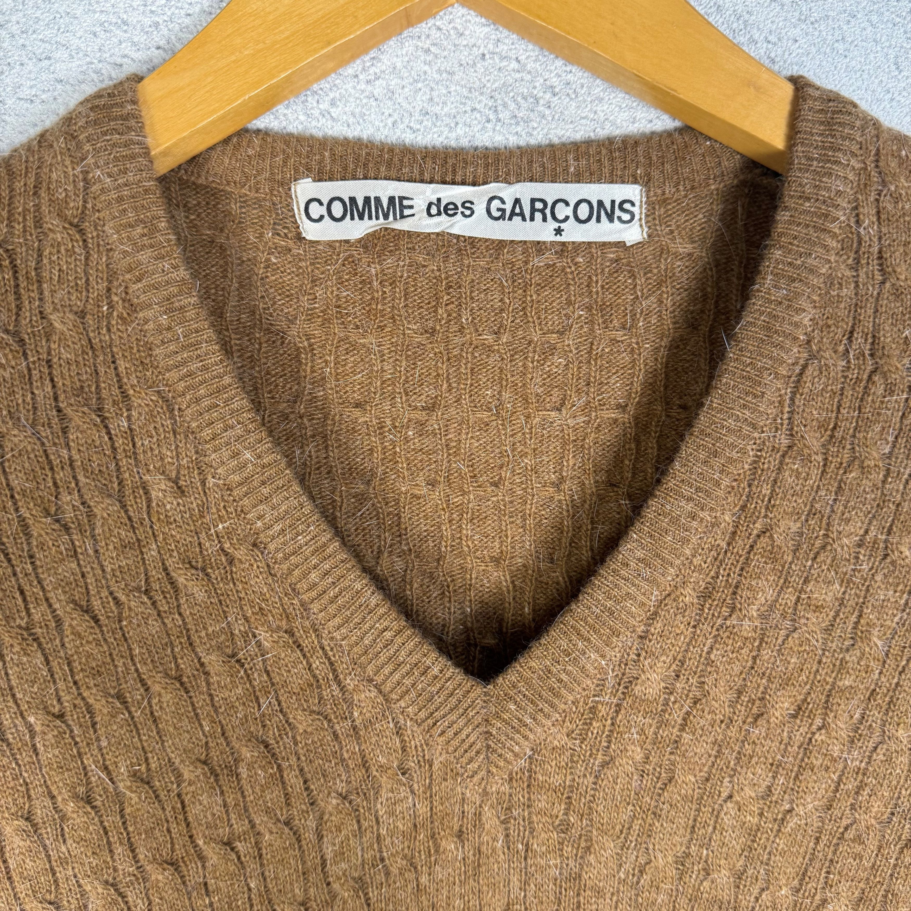 Comme des Garcons 80s Comme Des Garcons Knit Cable Midi Wool Dress Size S / US 4 / IT 40 - 6 Thumbnail