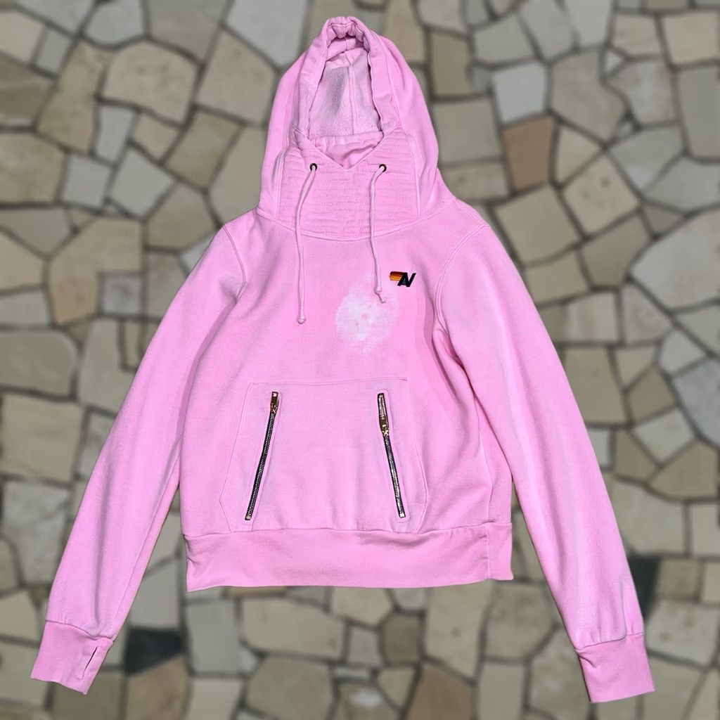 Aviator Nation VINTAGE Aviator Nation Ninja Pullover Hoodie Long Sleeve Womens XS Pink Logo Pockets All Seasons Hooded Regular Fit Pullover Size XS / US 0-2 / IT 36-38 - 1 Thumbnail