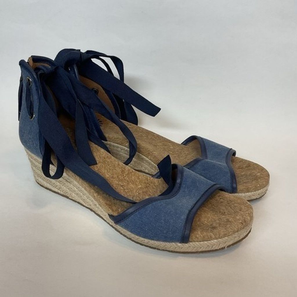 Ugg Ugg Amell Espadrille LaceUp Cork Wedge Sandal Women Size 9.5 Size US 9.5 / IT 39.5 - 8 Thumbnail