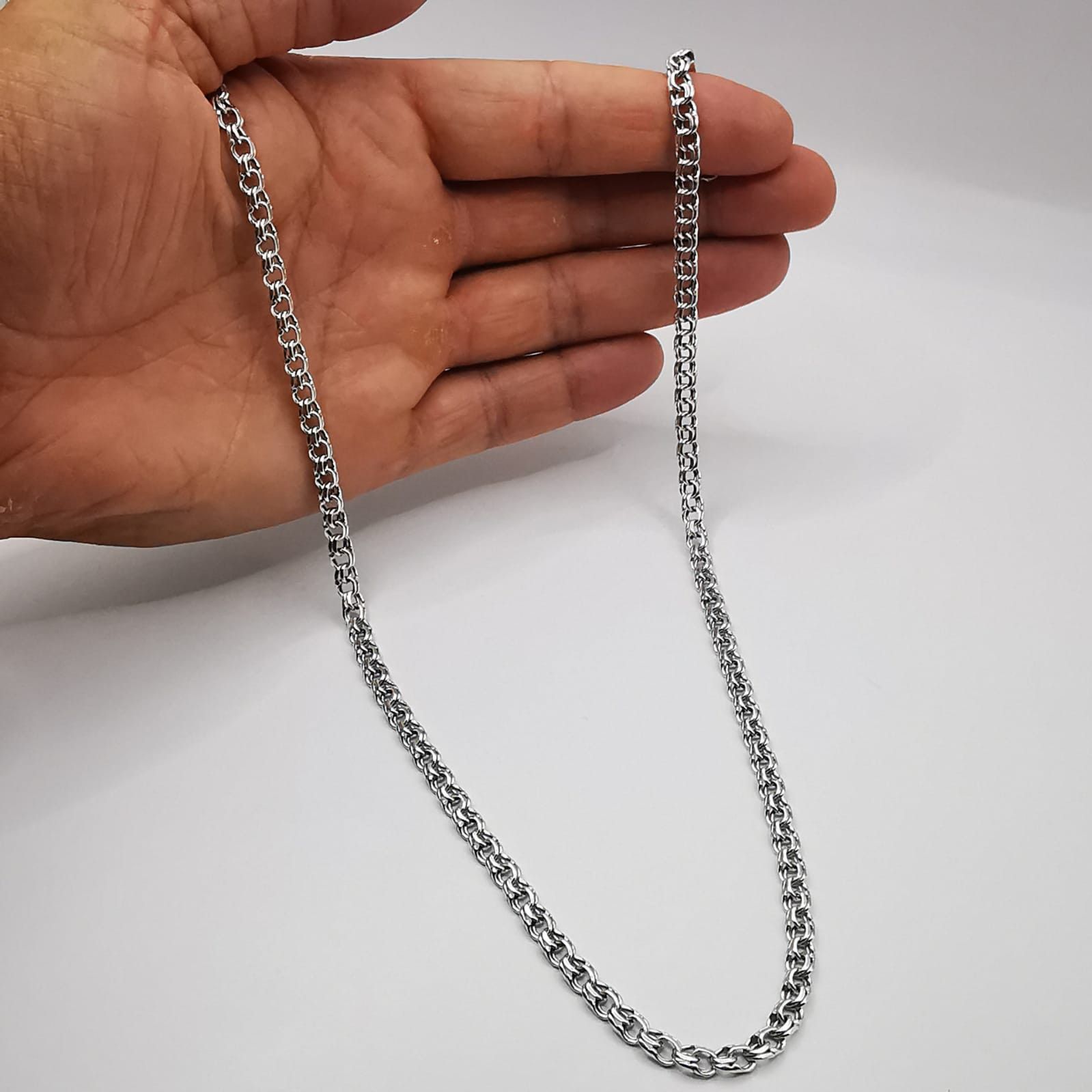 Sterling Silver Vintage Jewelry Chain, 925 Sterling Silver, Signed 20,44g Size ONE SIZE - 7 Thumbnail