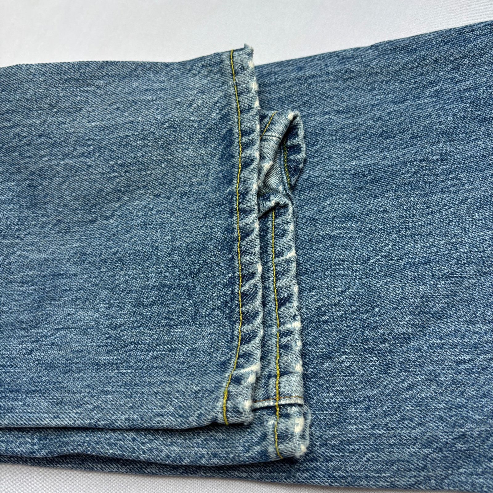 Sid Mashburn $185 Sid Mashburn Light Wash Denim 36x34 Slim Straight Jeans Size US 36 / EU 52 - 15 Thumbnail