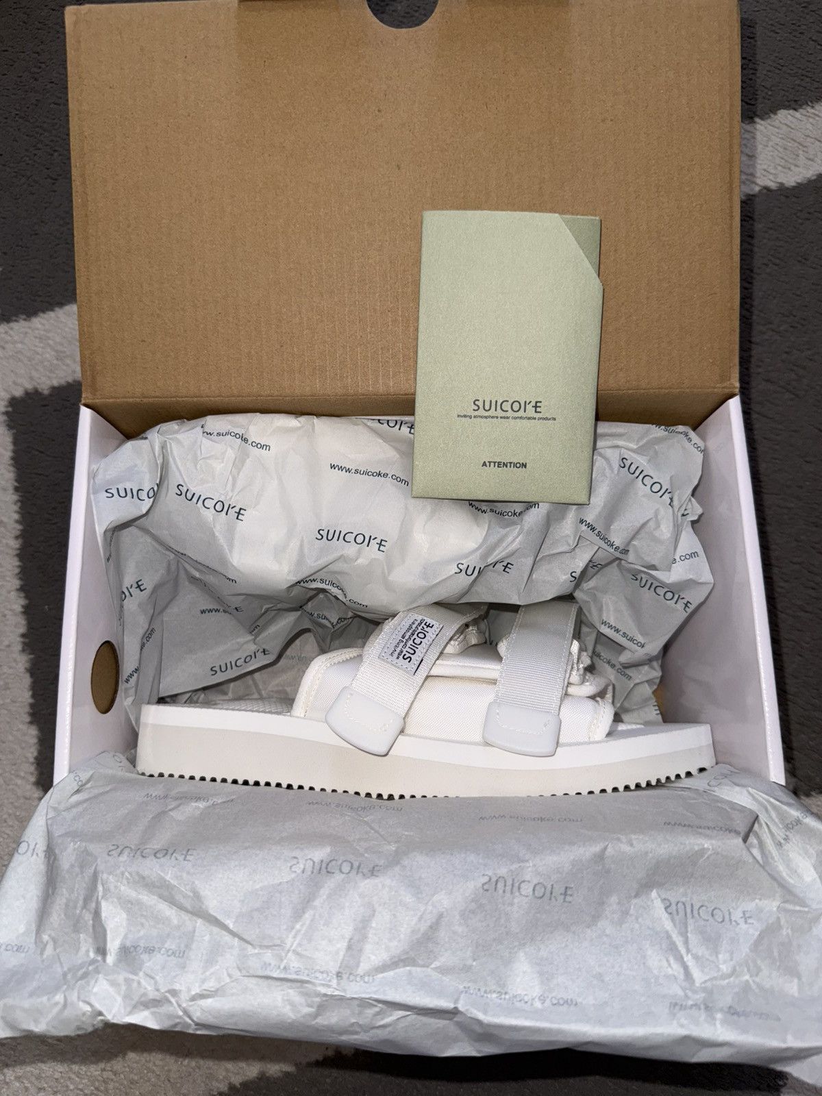 Designer Suicoke Moto Cab OG-056 White Slides Sandals Size US 6 / IT 36 - 5 Thumbnail
