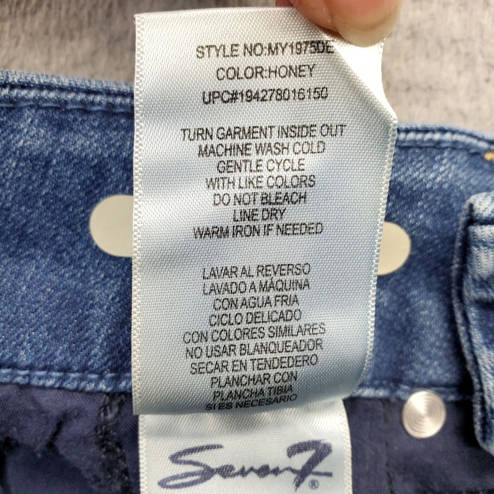 Vintage Seven7 Jeans Womens Size 6 Blue Denim 5 Pocket Skinny Regular Rise 30.25" Inseam 30.25" Medium Wash Casual Size 28" / US 6 / IT 42 - 7 Thumbnail