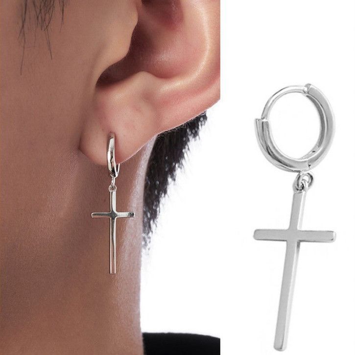 Jewelry Punk Earrings One Pairs Chrome Jewelry Size ONE SIZE - 1 Thumbnail