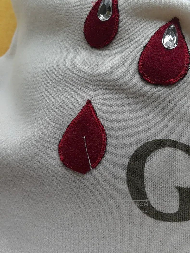 Gucci Gucci Printed teardrops with diamond round-neck sweatshirt Size US XS / EU 42 / 0 - 6 Thumbnail