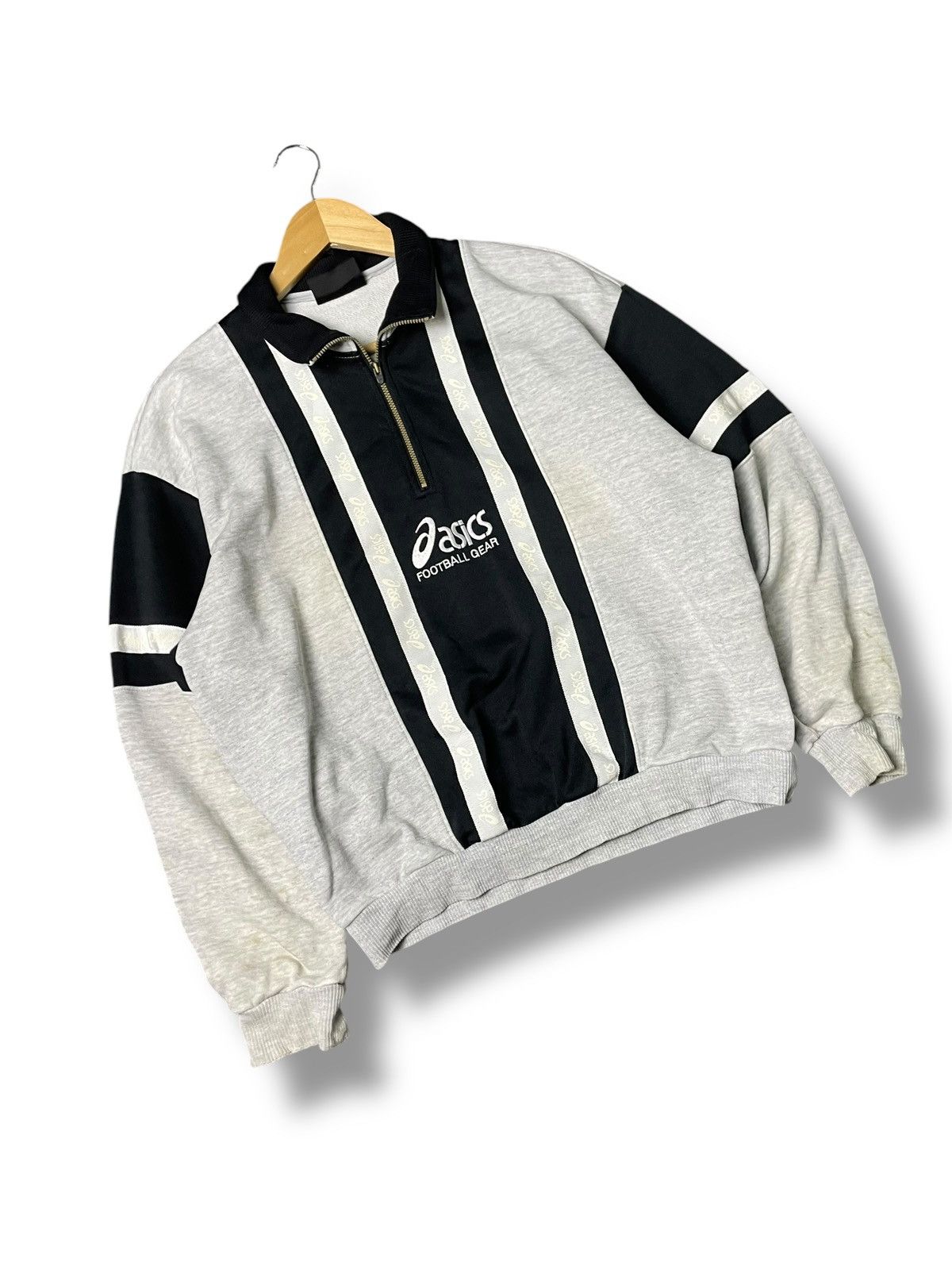 Asics × Japanese Brand × Vintage Vintage ASICS Half-zip Pullover Sweatshirt (80) Size US M / EU 48-50 / 2 - 6 Thumbnail