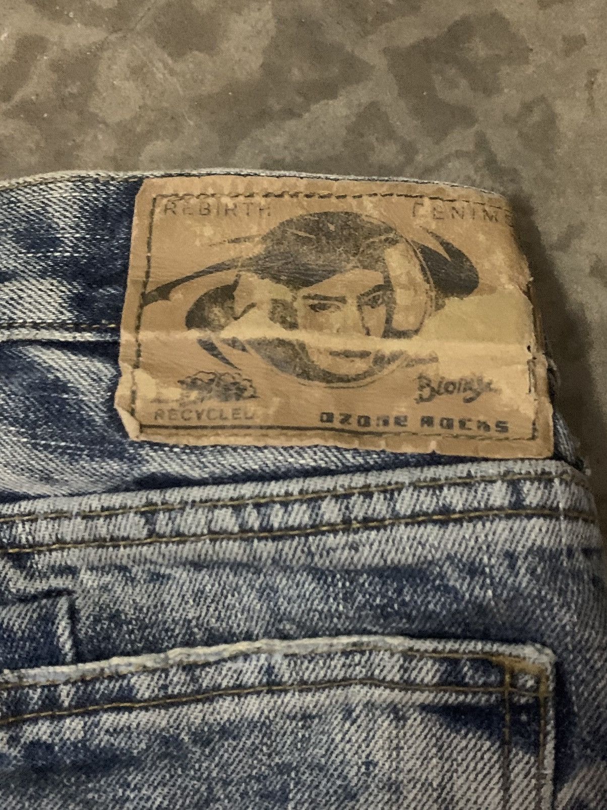 If Six Was Nine Ozone Rocks Distress Denim Patchworh Selvedge Jeans Size US 32 / EU 48 - 13 Thumbnail