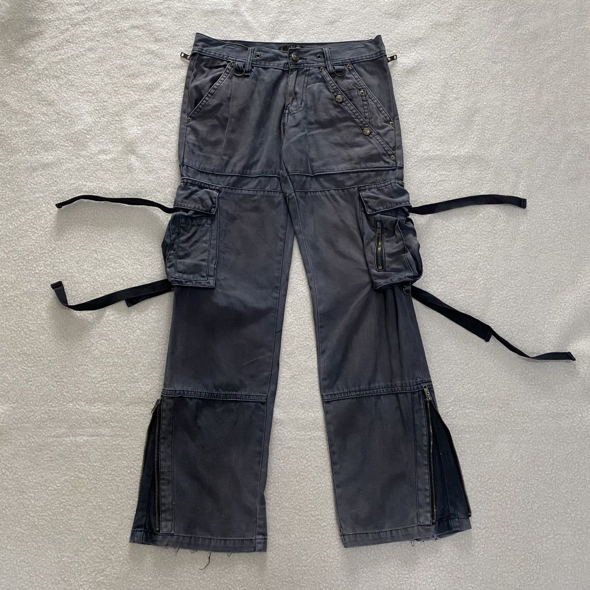 If Six Was Nine × Japanese Brand MIDAS Flared Parachute Utility Cargo Pants w30 Size US 30 / EU 46 - 5 Thumbnail