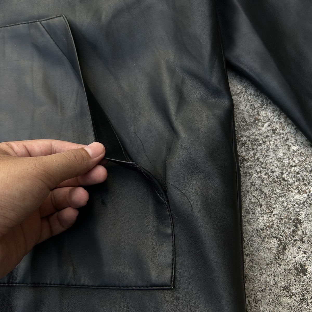 Japanese Brand × Vintage vintage Soggetto Leather Jacket Hoodie Nice details Size US S / EU 44-46 / 1 - 12 Thumbnail