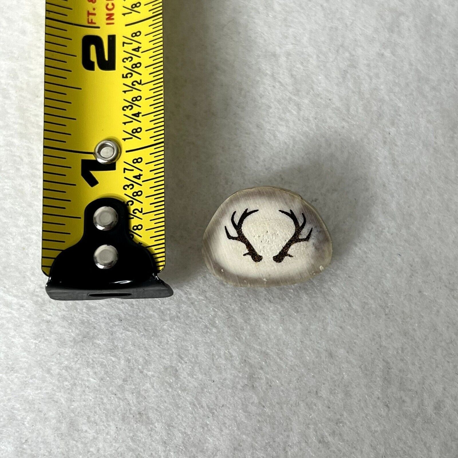 Handmade Real Deer Antler Engraved Pin Size ONE SIZE - 4 Thumbnail