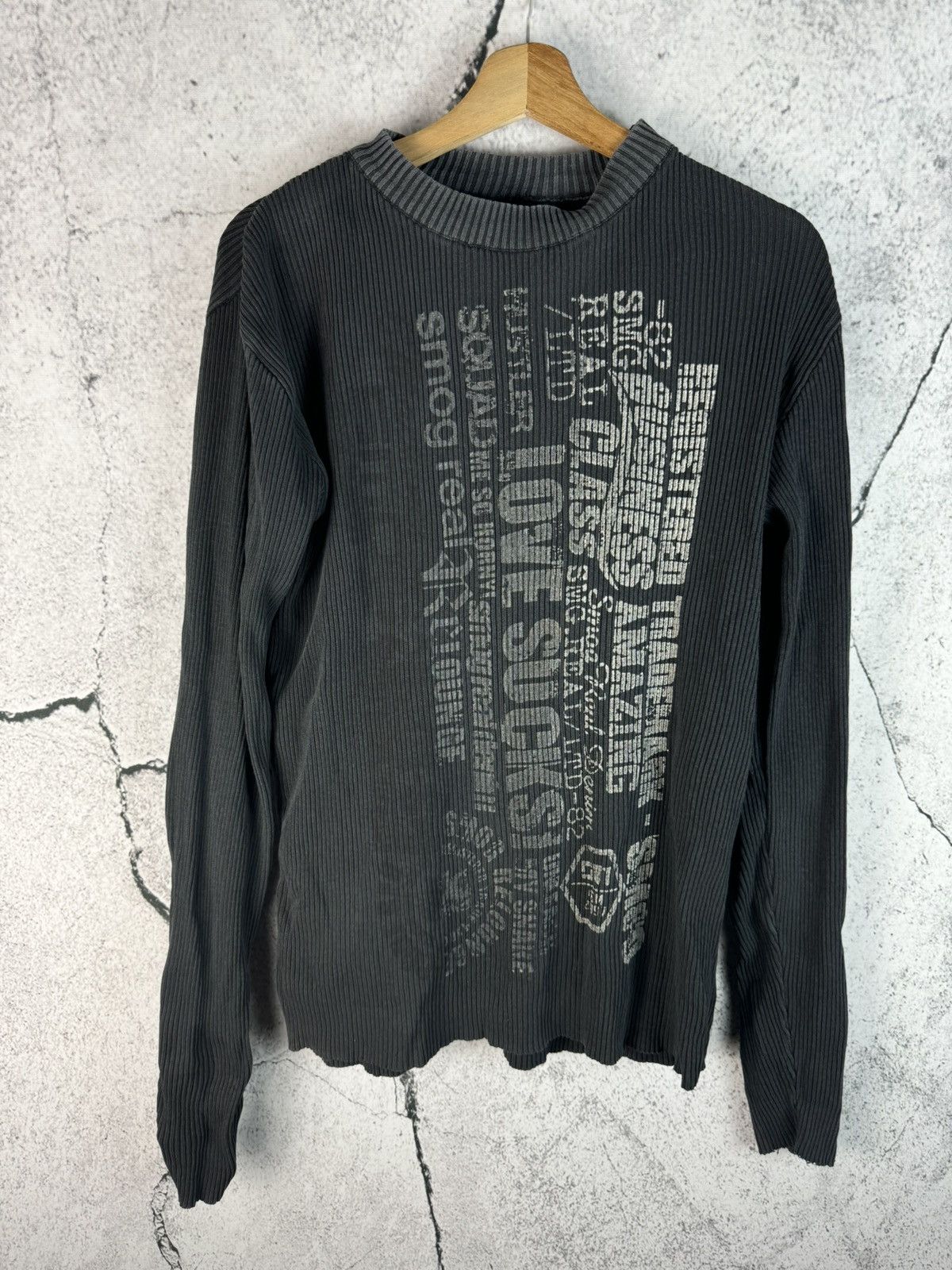 Other Y2K archival washed japan ribbed knit designer style sweater Size US M / EU 48-50 / 2 - 1 Thumbnail