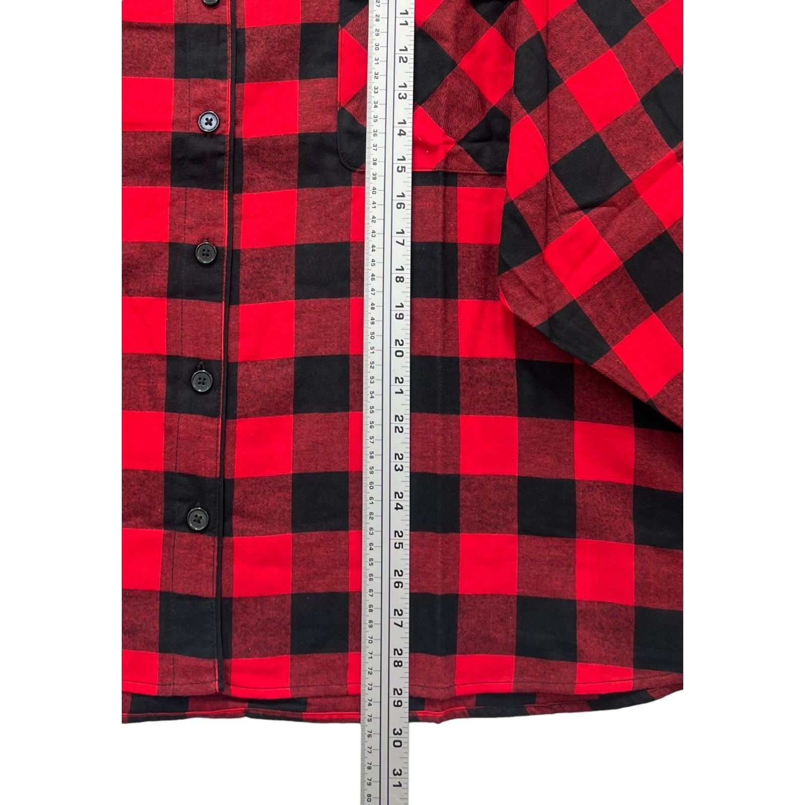Other Wonder Shop - Women's Red Buffalo Check Flannel Pajama Set - Size ONE SIZE - 10 Thumbnail