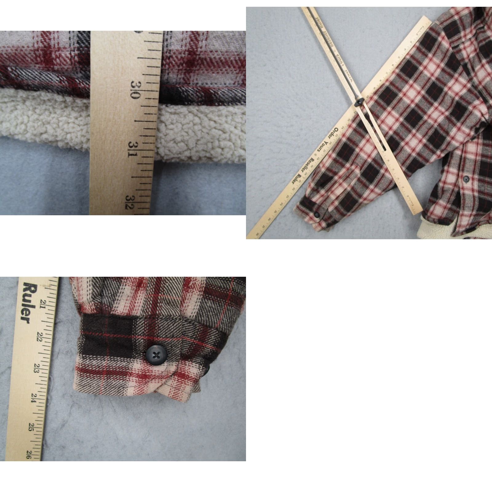 Levi's Levis Jacket Mens 2XL XXL Red Flannel Button Up Sherpa Lined Shacket Workwear Size US XXL / EU 58 / 5 - 8 Thumbnail