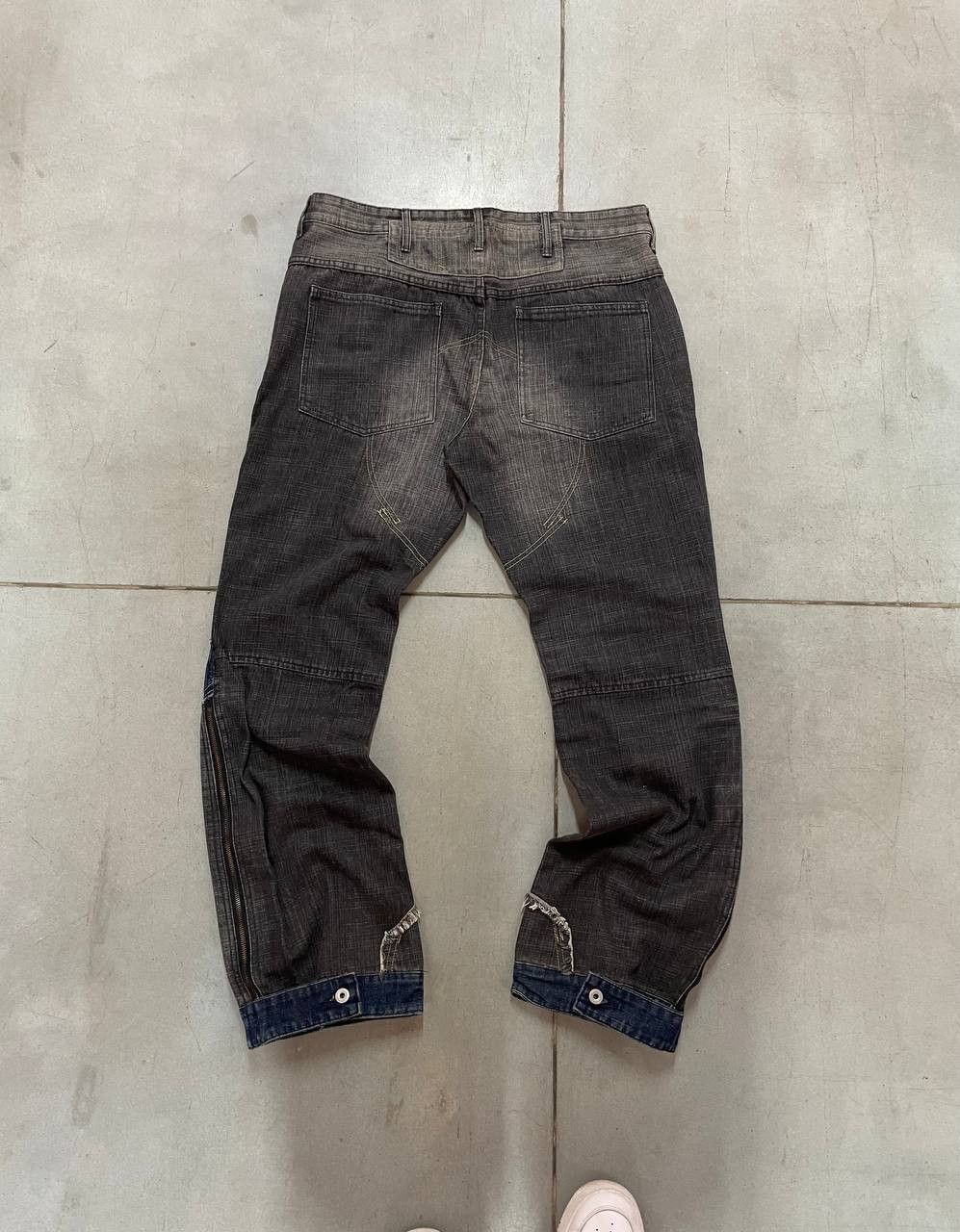 Japanese Brand Patchwork Vintage Japanese Brand Zipped Jeans Rare Design Size US 38 / EU 54 - 3 Thumbnail