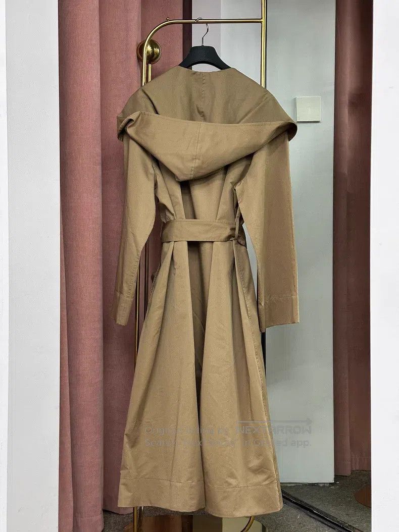 The Row The Row Khaki Belted Long Windbreaker Jacket Size S / US 4 / IT 40 - 3 Thumbnail