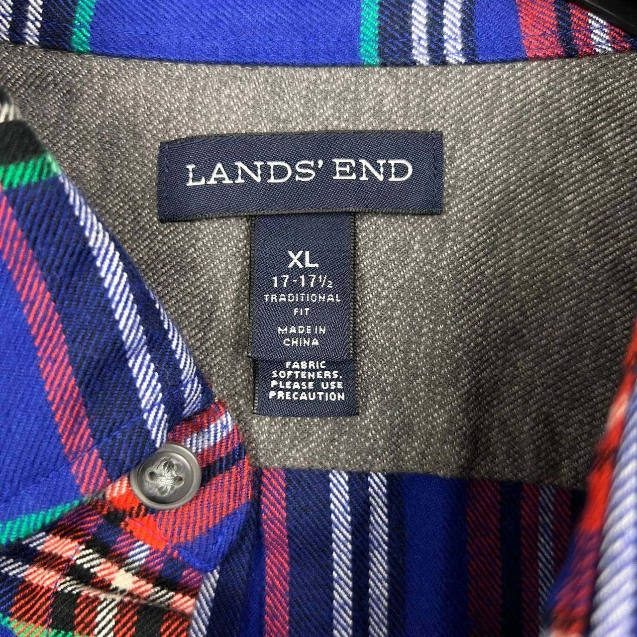 Lands' End Lands' End Button Down Shirt Men Flannel Plaid Cotton XL Size US XL / EU 56 / 4 - 3 Thumbnail