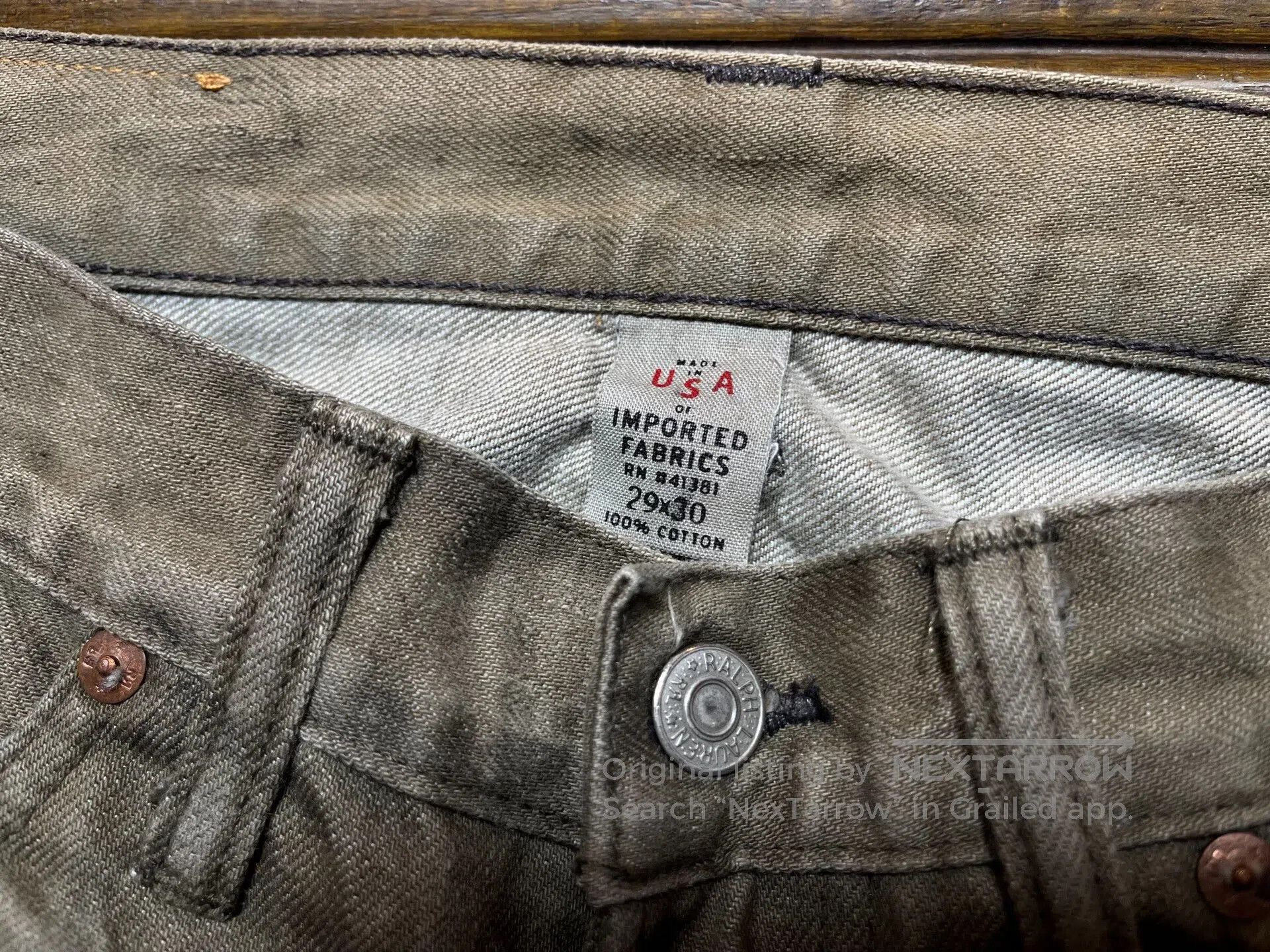 RRL Ralph Lauren Vintage RRL Distressed Denim Jeans. Size US 29 - 3 Thumbnail
