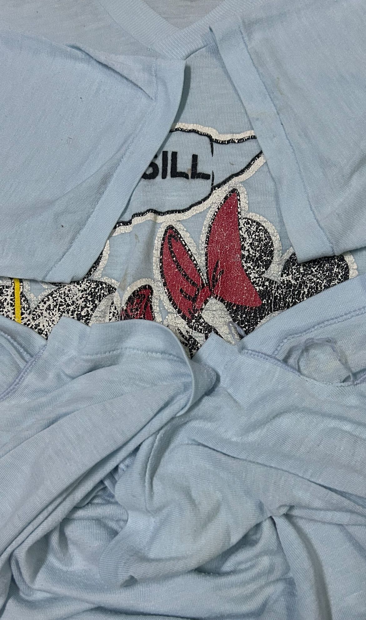 Champion 70s trashed paper thin Champion Blue Bar Mickey Mouse shirt Size XL / US 12-14 / IT 48-50 - 6 Thumbnail