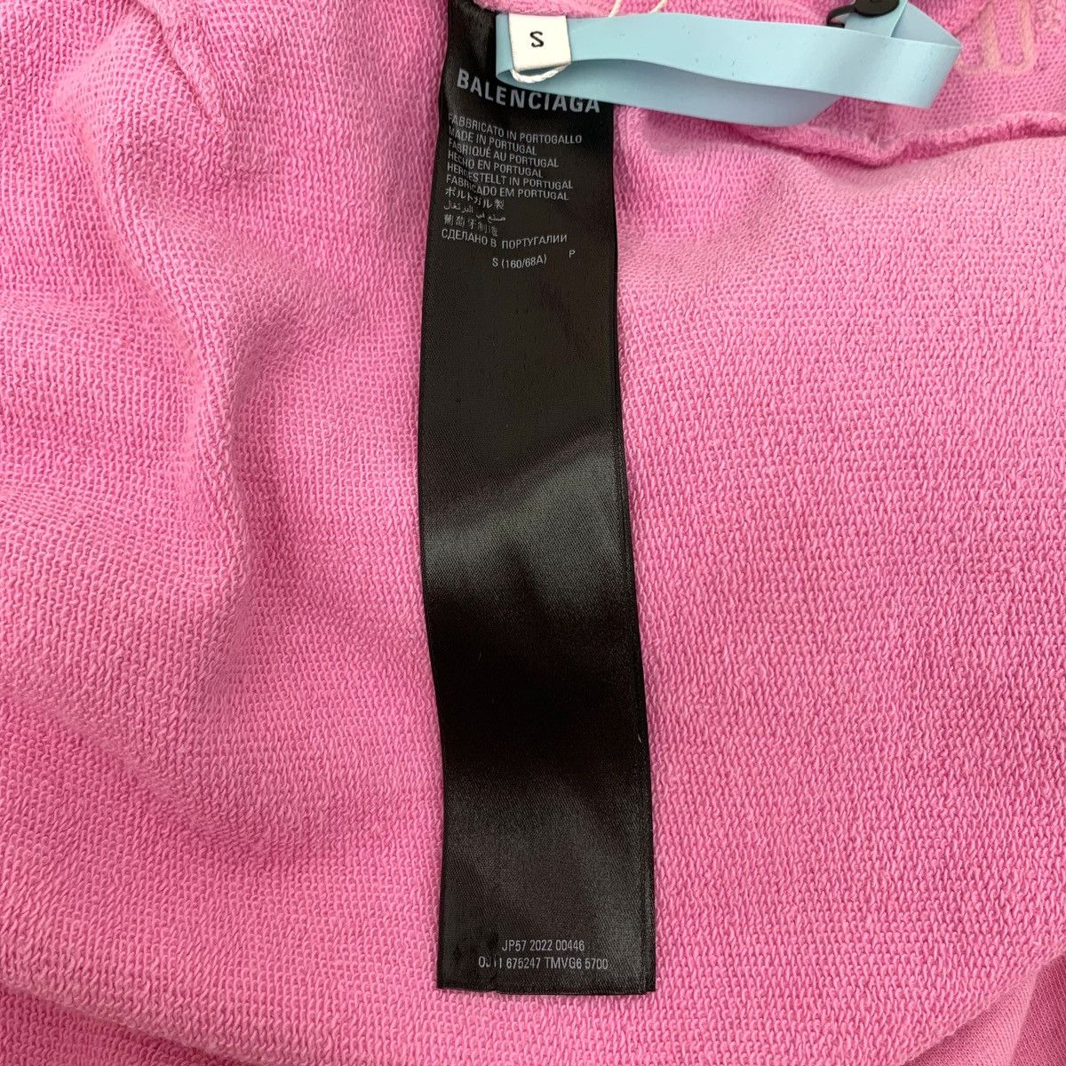 Balenciaga Balenciaga Pink Logo Cotton Cuffed Casual Sweatpants K26WX Size 27" / US 4 / IT 40 - 6 Thumbnail