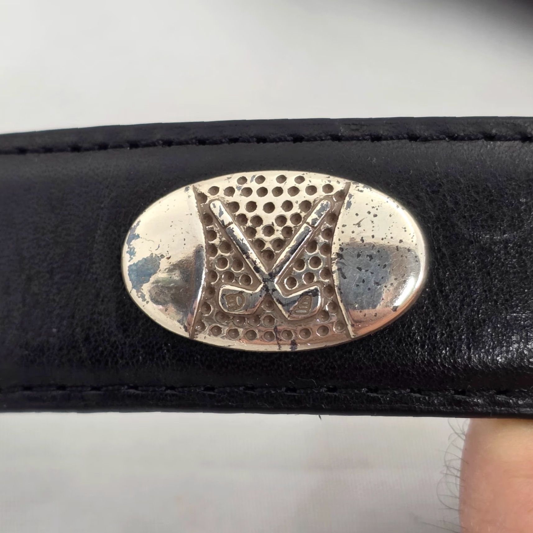 Vintage AML 3000 Men's Top Grain Oil Tan Black Leather Golf Club Belt Size 42 Size US XL / EU 56 / 4 - 4 Thumbnail