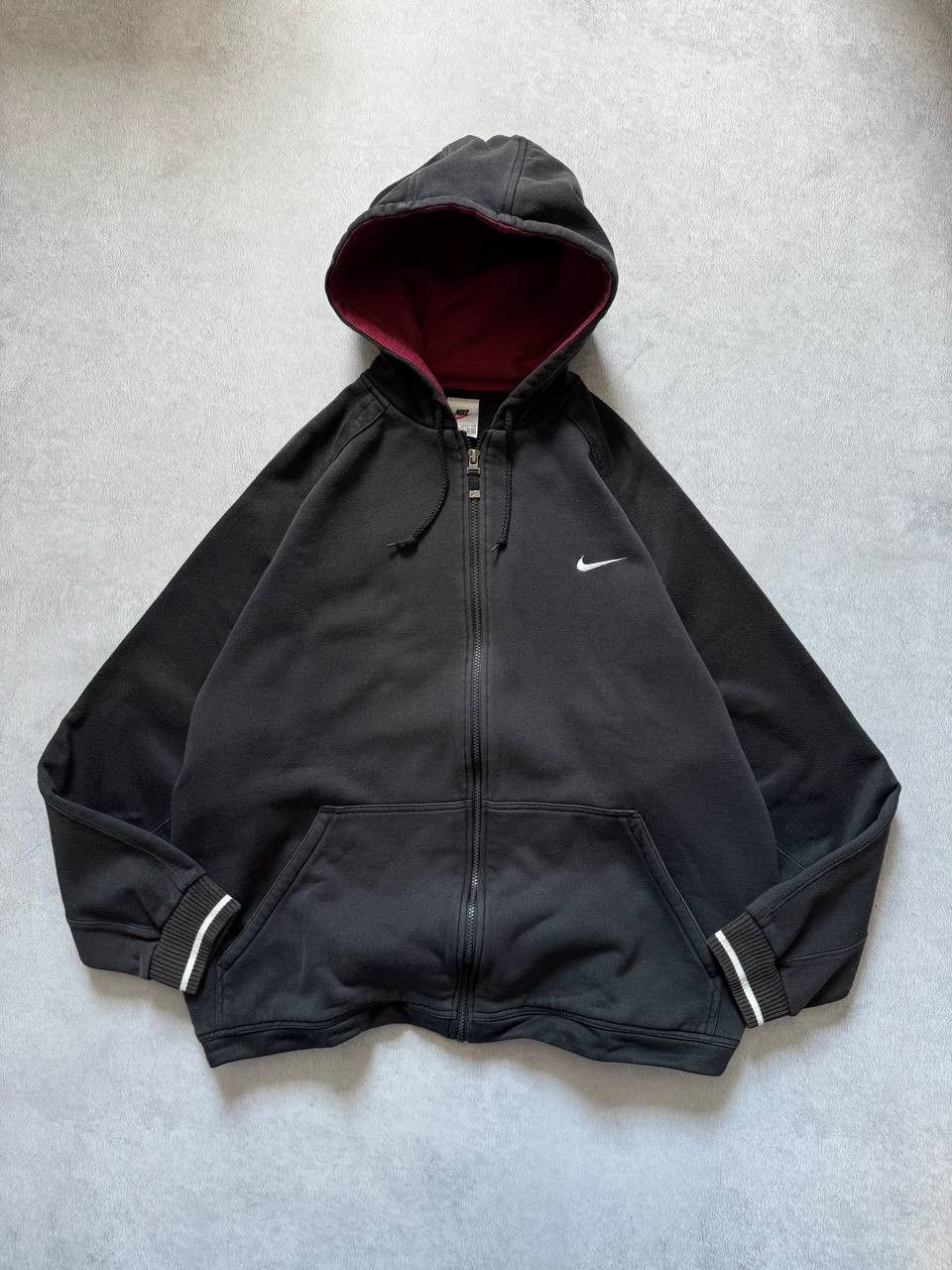 Nike Vintage 90s Nike Baggy Zip Hoodie Big Logo Size US XL / EU 56 / 4 - 4 Thumbnail