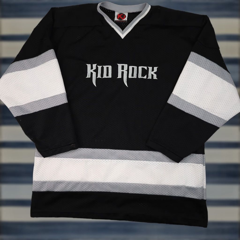 Vintage VINTAGE Kid Rock "Bad Ass" Hockey Jersey Black XL Mens Size US XL / EU 56 / 4 - 1 Thumbnail