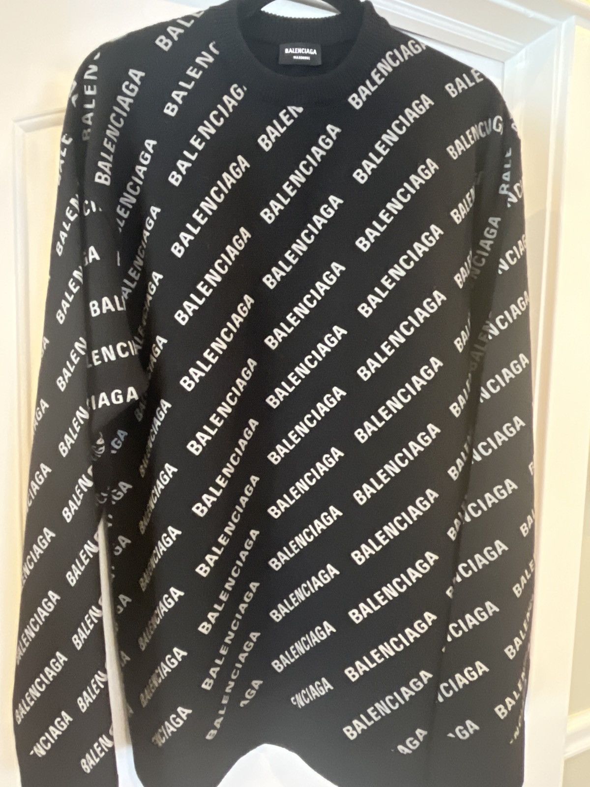 Balenciaga Balenciaga Cashmere Sweater Men's Black Size US M / EU 48-50 / 2 - 8 Thumbnail