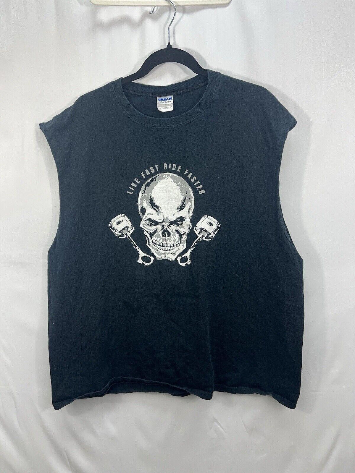 Gildan 2XL- Sickboy Motorcycles Cut Off- Live Fast Ride Faster Size US XXL / EU 58 / 5 - 4 Thumbnail