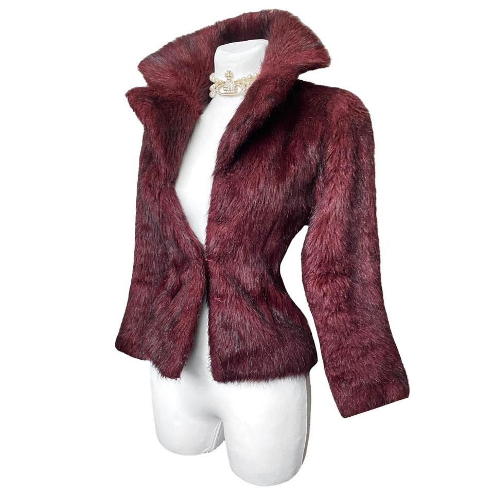 Vintage Vintage cherry punk faux fur coat 90s 00s Size S / US 4 / IT 40 - 2 Thumbnail