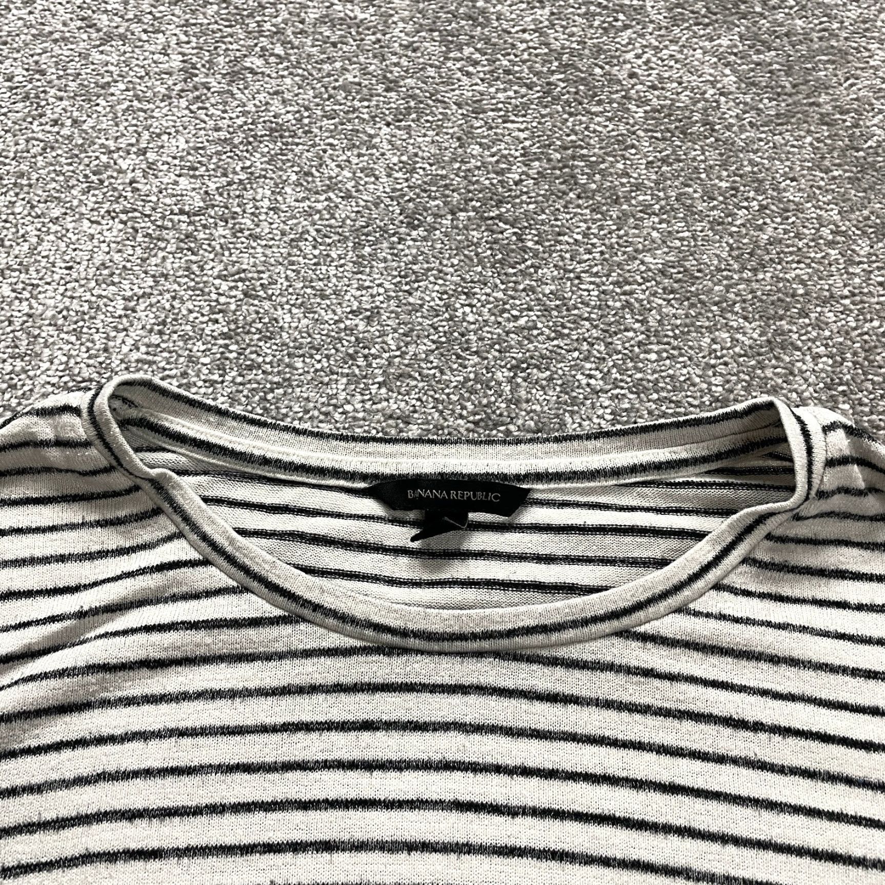 Banana Republic Banana Republic Sweater Shirt Womens Small White Striped Long Sleeve Gathered Size S / US 4 / IT 40 - 4 Thumbnail