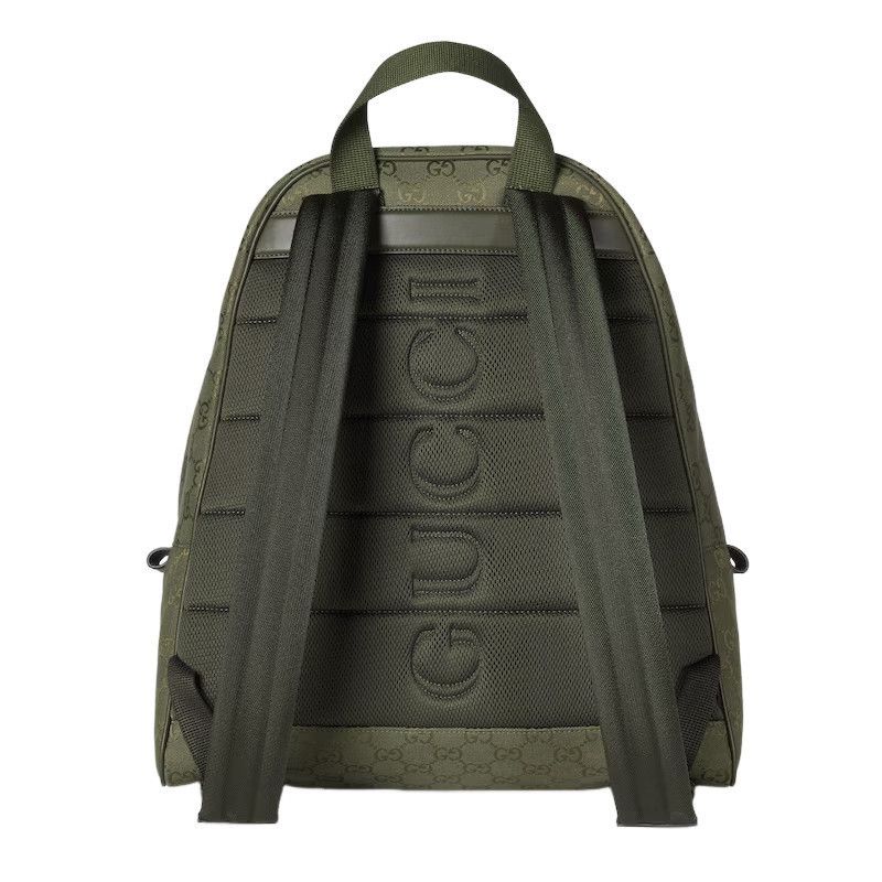 Gucci GUCCI $2800 Forest Green Canvas Medium Backpack New & Authen Size ONE SIZE - 3 Thumbnail