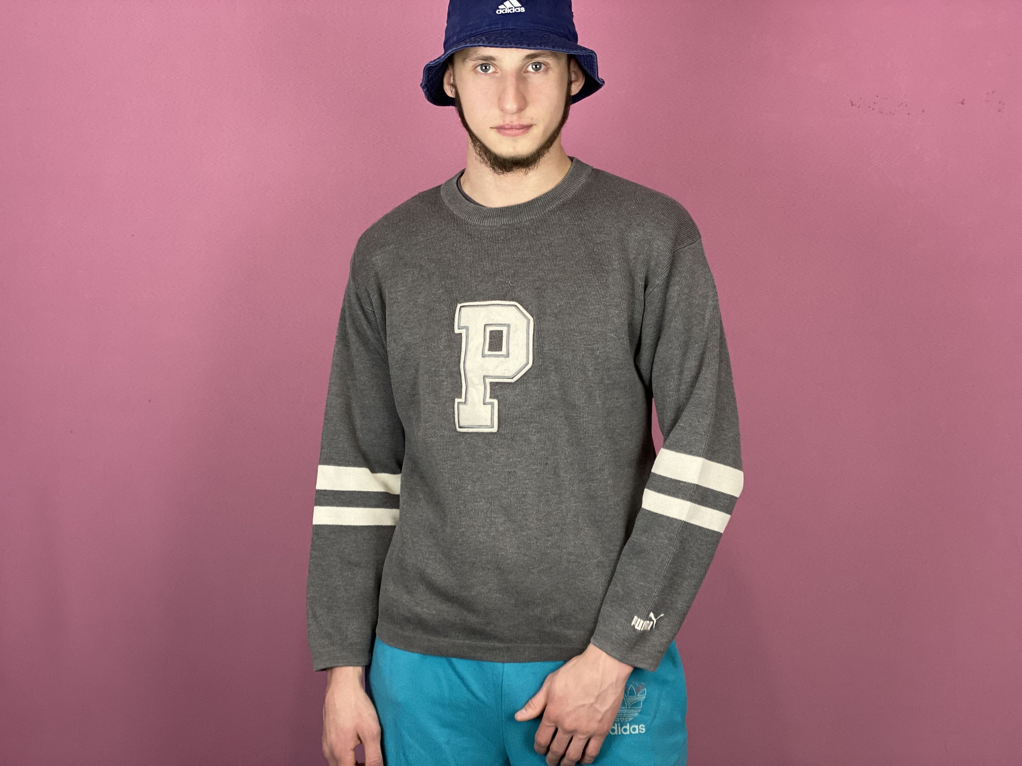 Puma × Vintage 90s Puma Vintage Men's Sportswear Sweater - L Size US L / EU 52-54 / 3 - 4 Thumbnail