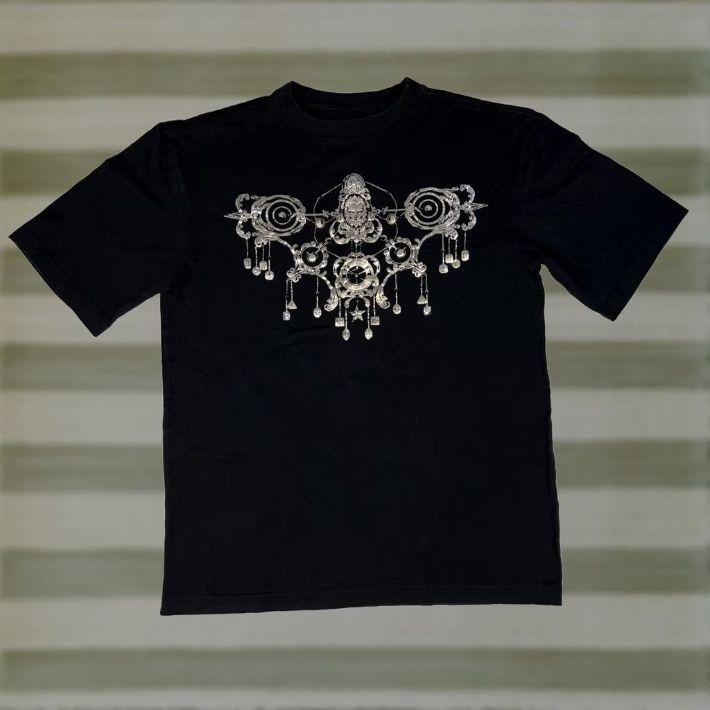 Adidas VINTAGE Adidas Men’s 2008 T-Shirt Sz M Black Cotton Trefoil Clock Medallion Dual-Sided Graphic Print Short Sleeve Crew Neck Shirt Mens Size US M / EU 48-50 / 2 - 1 Thumbnail