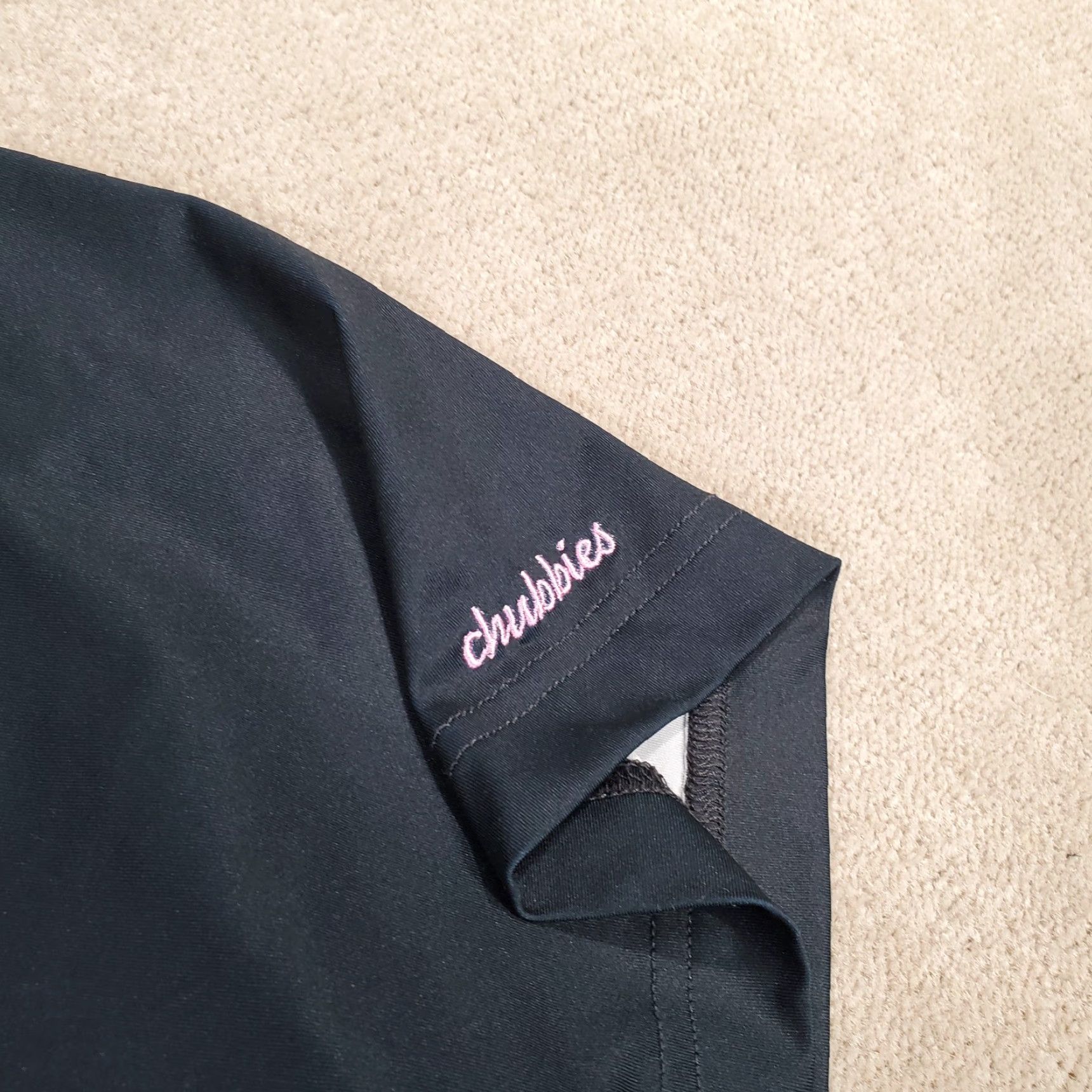 Chubbies VINTAGE? No. (Skip) Chubbies Polo Shirt Mens Large Black White Short Sleeve Performance Tennis Champ Size US L / EU 52-54 / 3 - 3 Thumbnail