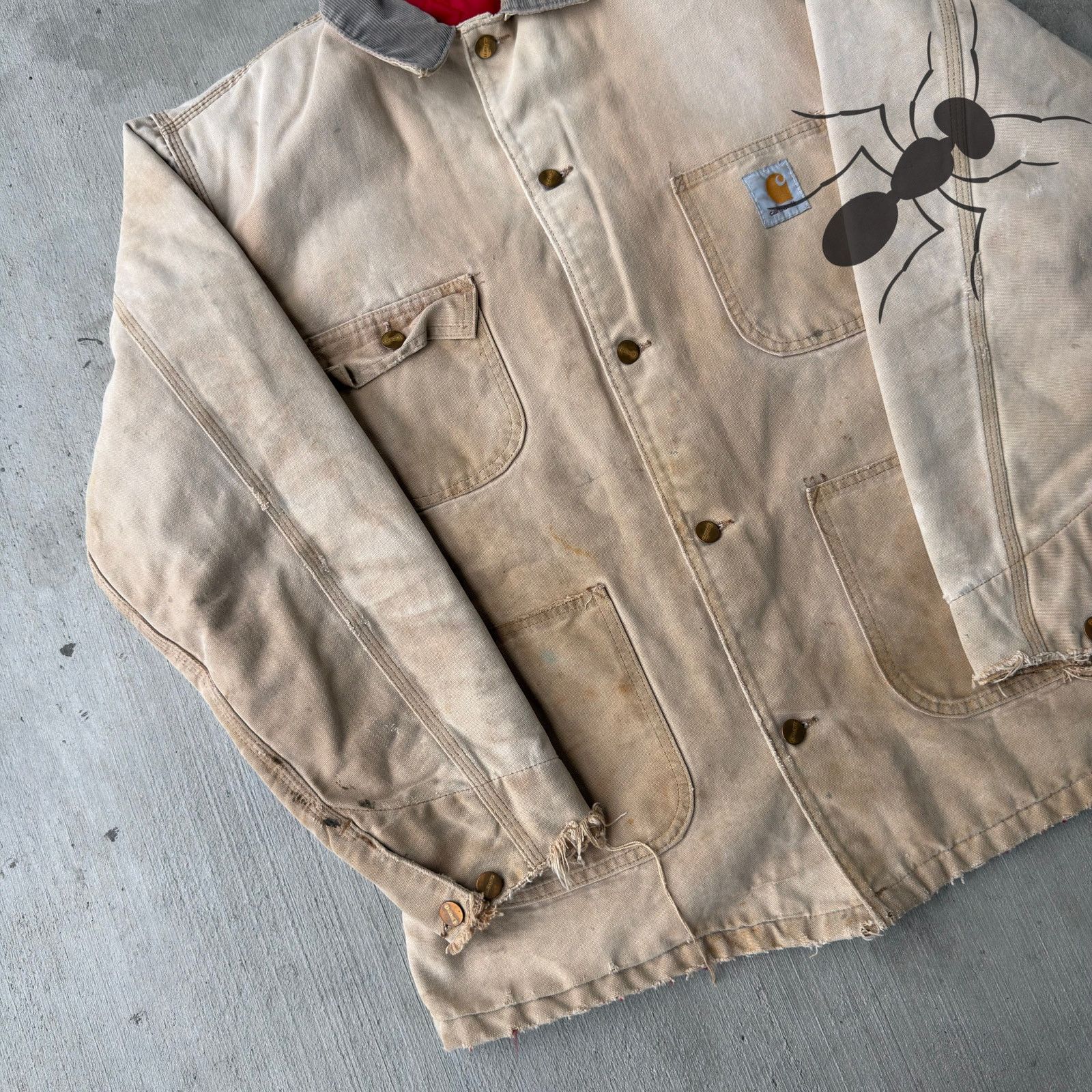 Carhartt × Vintage Carhartt faded brown button up chore work wear jacket Size US M / EU 48-50 / 2 - 2 Thumbnail