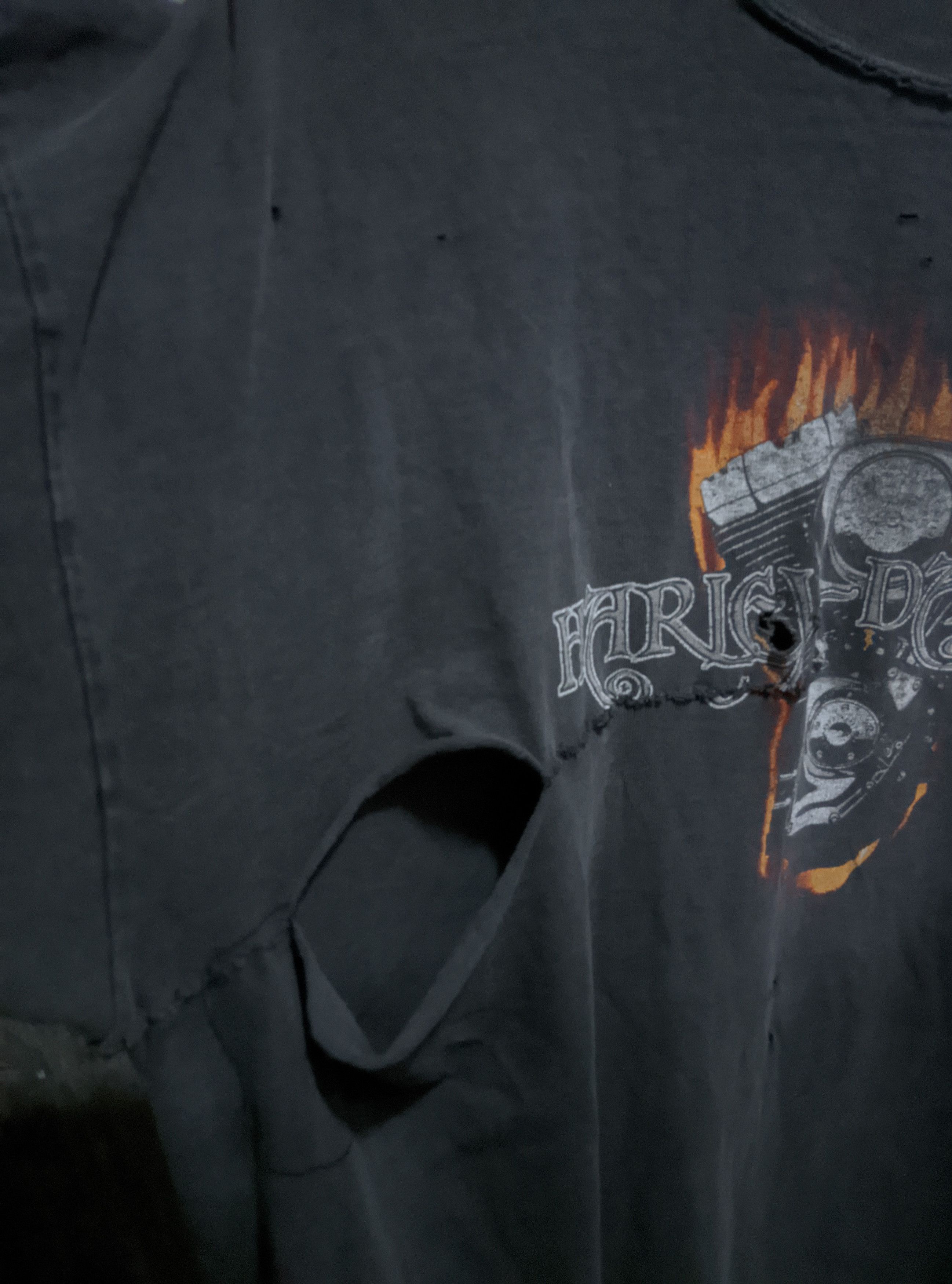 Harley Davidson Vintage 90s thrashed Harley Davidson distress grunge WCC ERD Size US XL / EU 56 / 4 - 14 Thumbnail