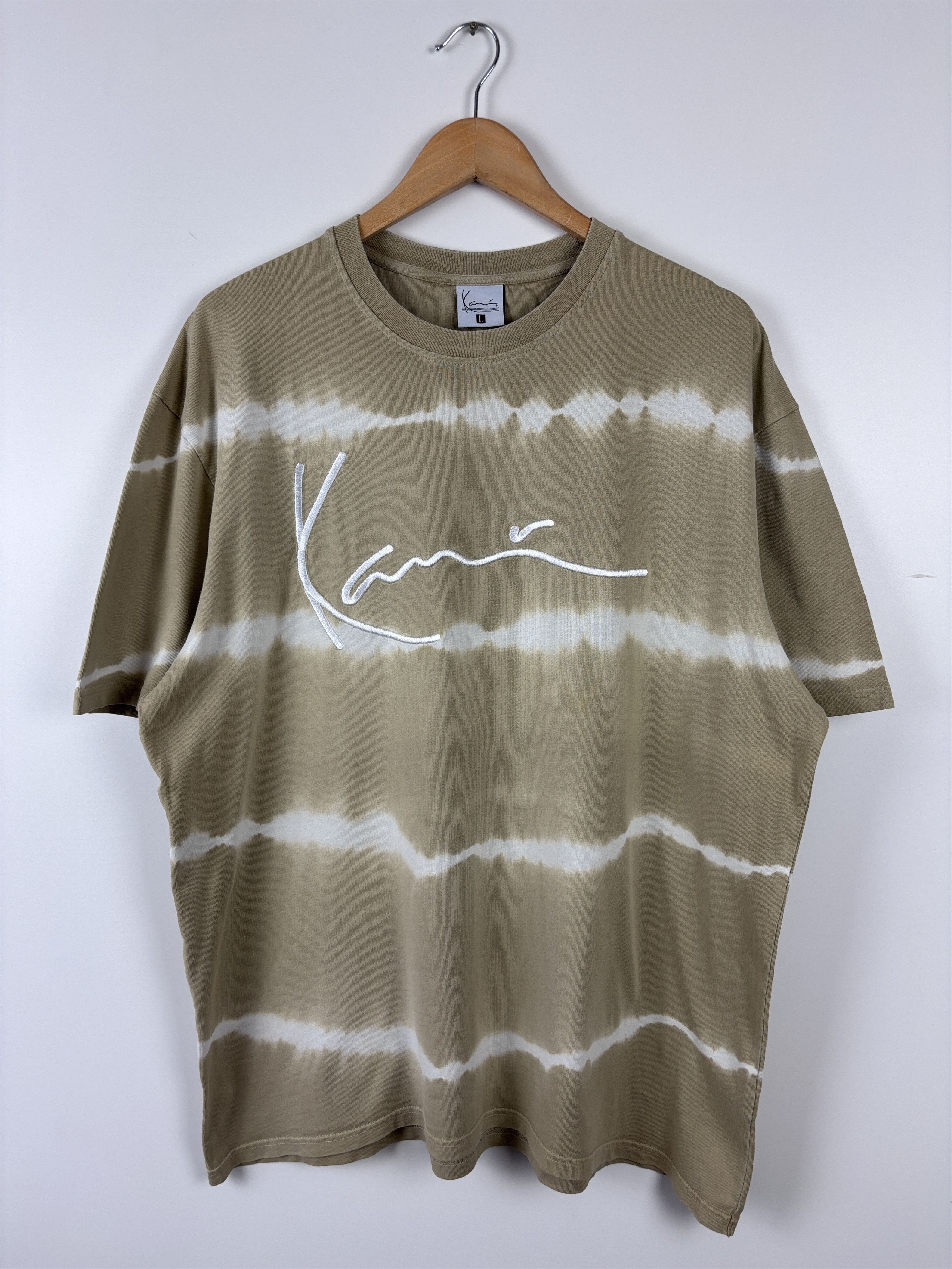 Karl Kani Mens Karl Kani Signature Tie Dye Beige T-Shirt Size L Size US L / EU 52-54 / 3 - 1 Thumbnail
