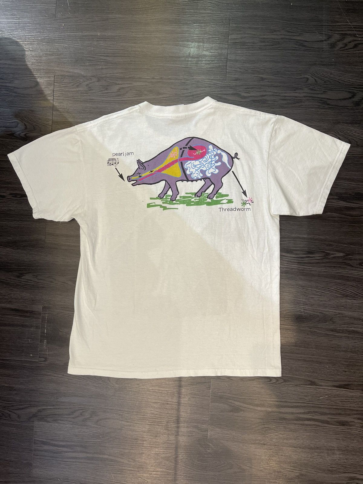 Band Tees × Vintage Vintage Pearl Jam - Threadworm Pig 1993 Niceman Tag Size US L / EU 52-54 / 3 - 4 Thumbnail