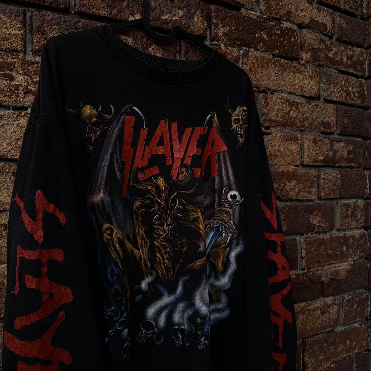 Band Tees × Vintage Slayer vintage 90s longsleeve tshirt Size US XL / EU 56 / 4 - 2 Thumbnail
