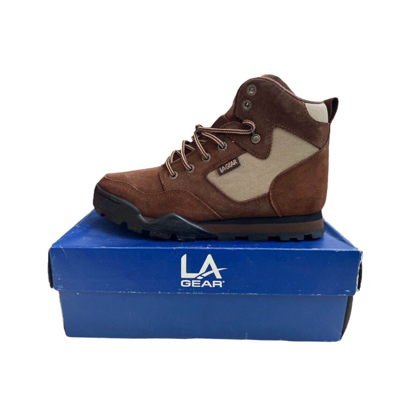 image of Vintage La Gear Trek Hiker Street Hiking Boots Shoes Womens Size 8.5 Nib 94 Nos in White