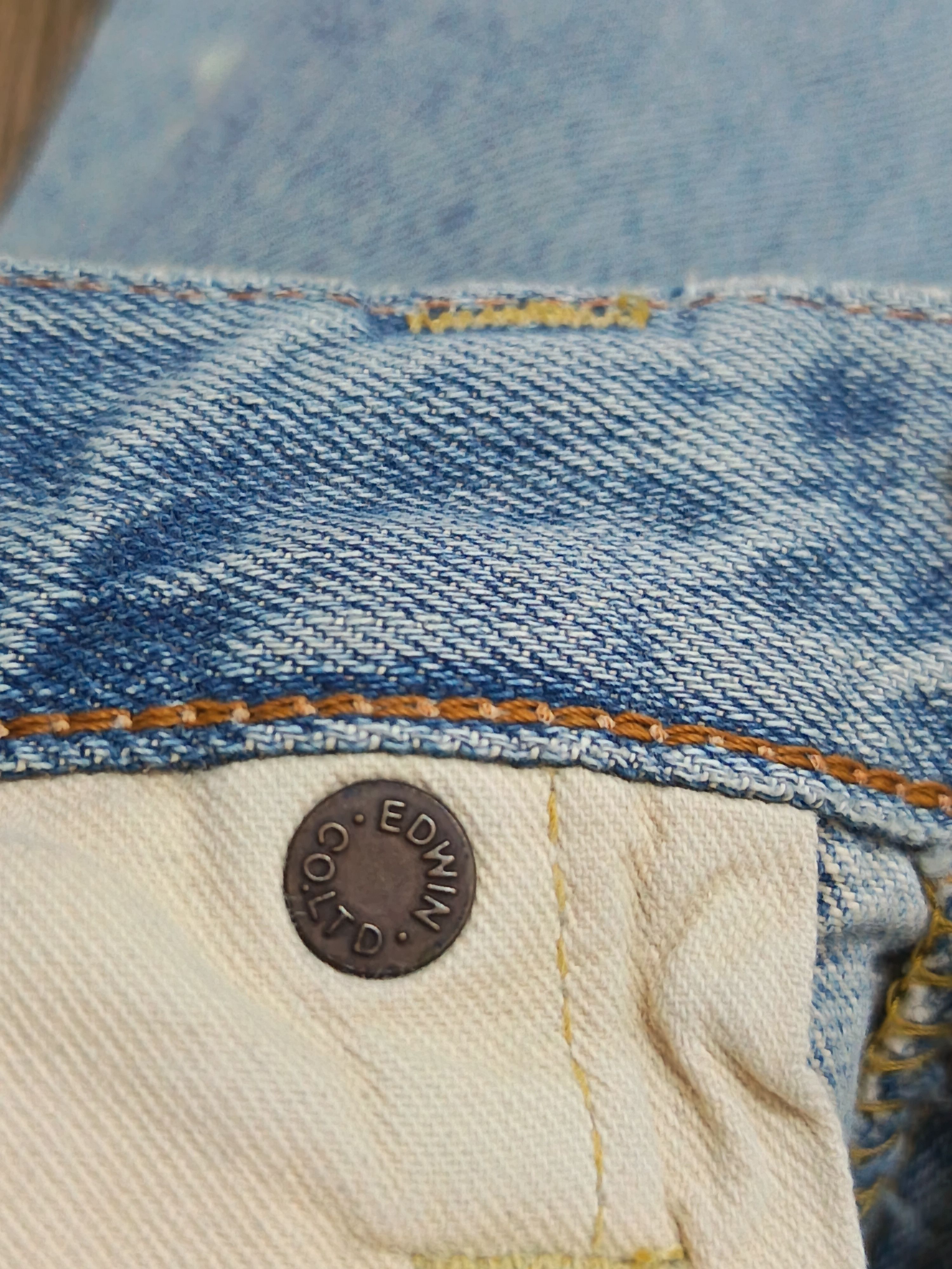 Edwin Vintage stain faded edwin 505x selvedge Size US 33 - 13 Thumbnail