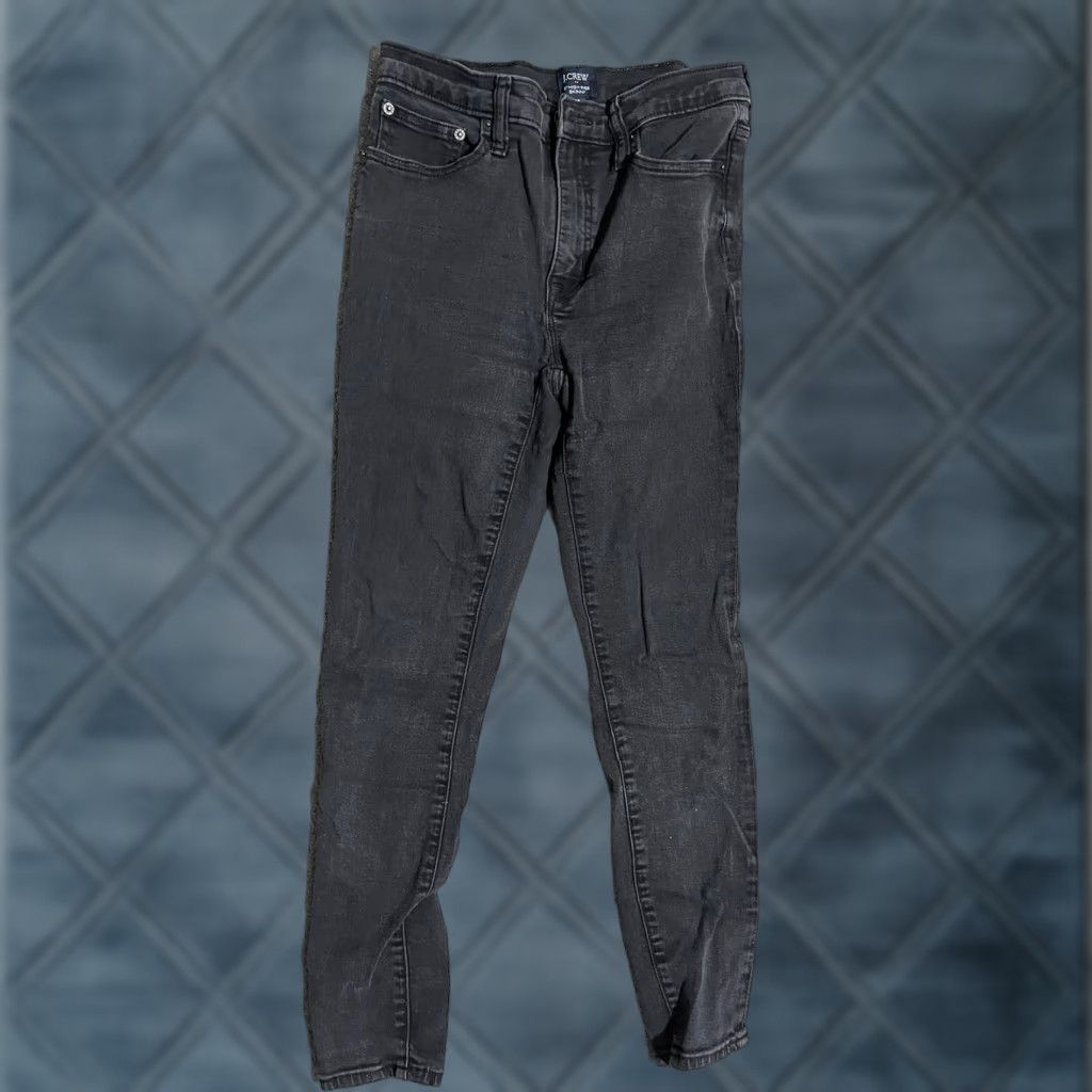 J.Crew J.CREW Jeans Women 9” High-Rise Skinny Black Size 28 Denim Cotton Blend 5-Pocket Womens Size 28" / US 6 / IT 42 - 1 Thumbnail