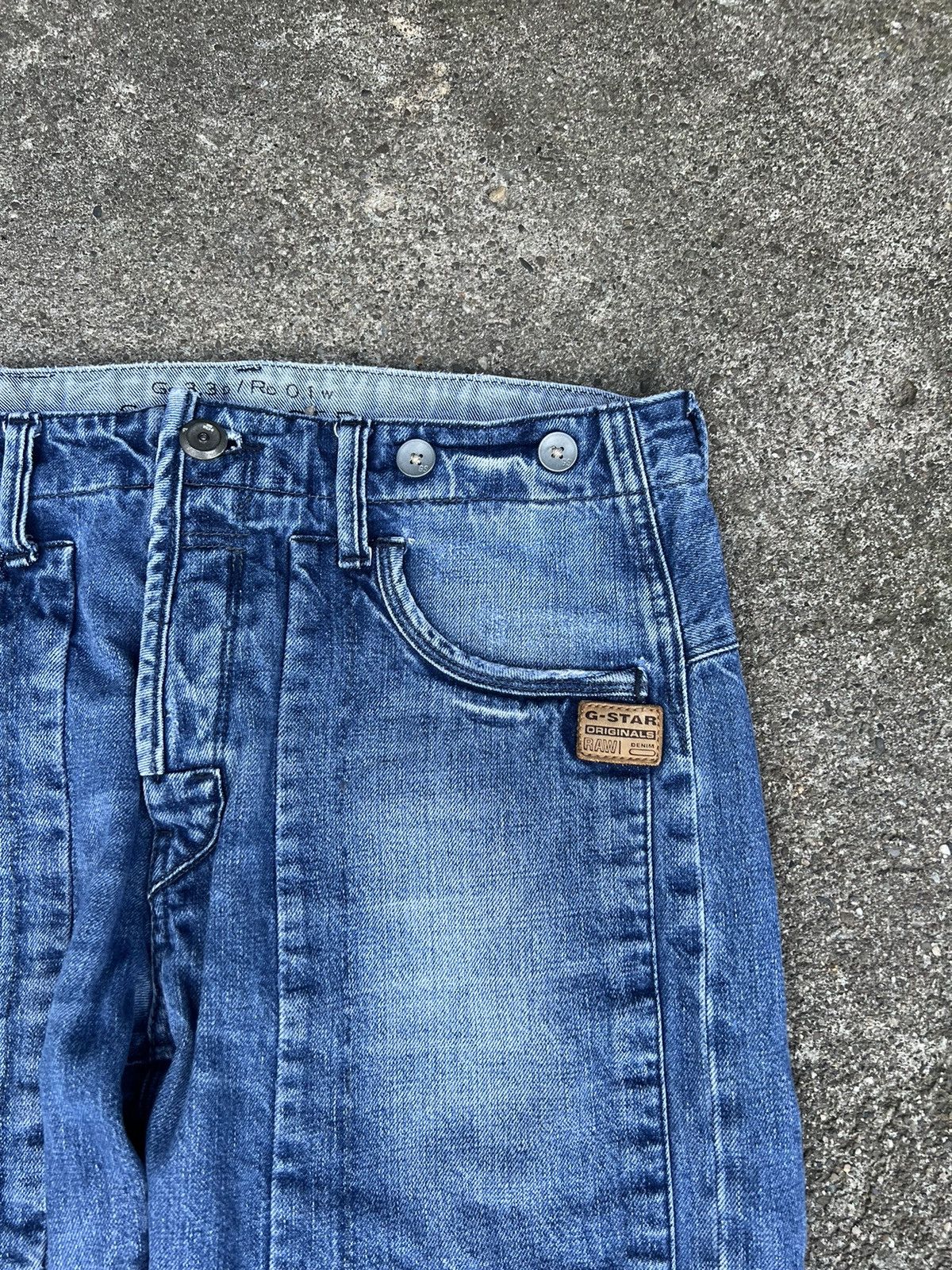 Balmain Vintage G Star Balmain Style Buckle Back Denim Jeans Size US 32 / EU 48 - 13 Thumbnail