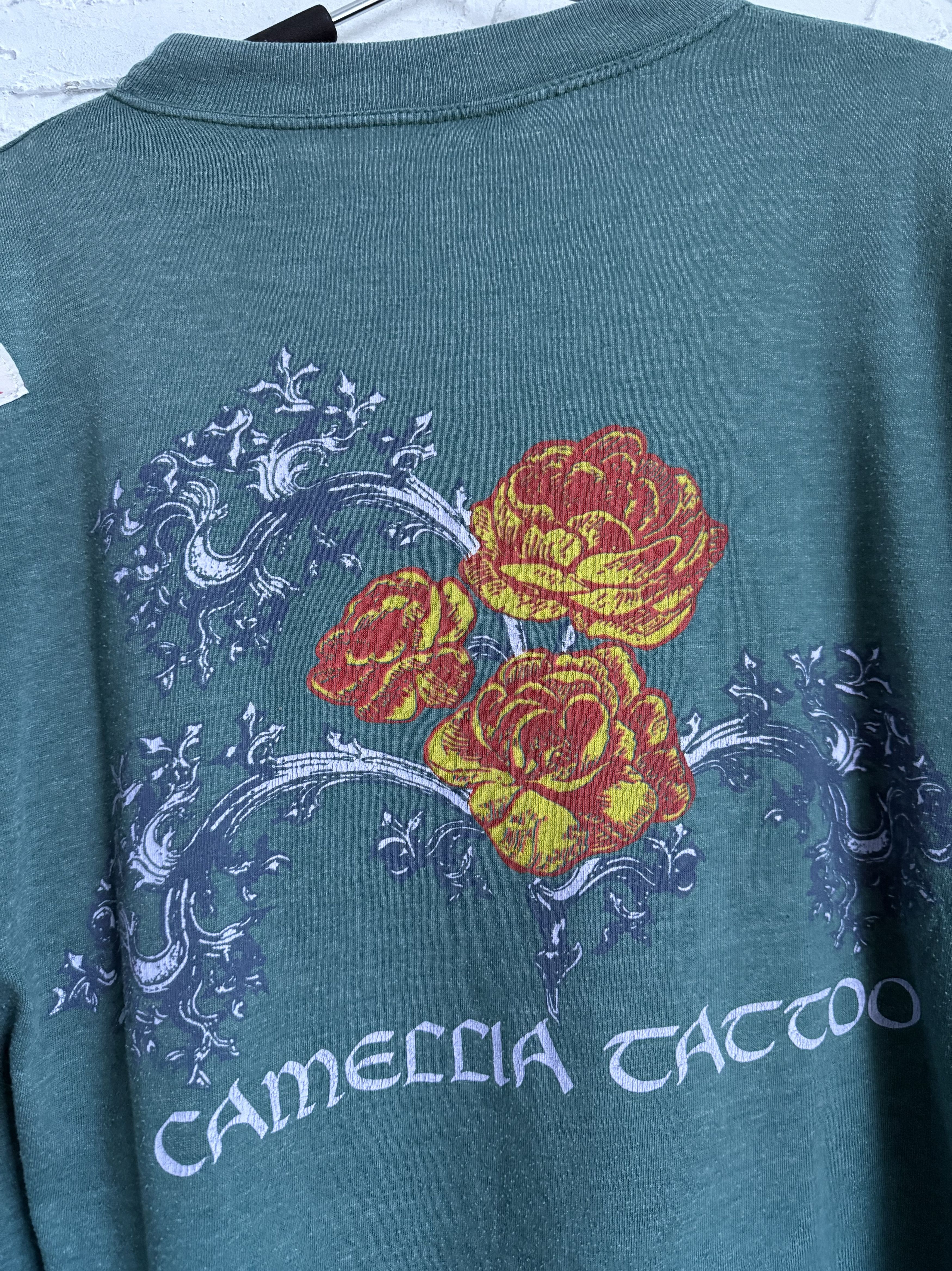 Oxbow Vintage 80s OXBOW Surf wear Camellia Tattoo t-shirt Size US L / EU 52-54 / 3 - 5 Thumbnail