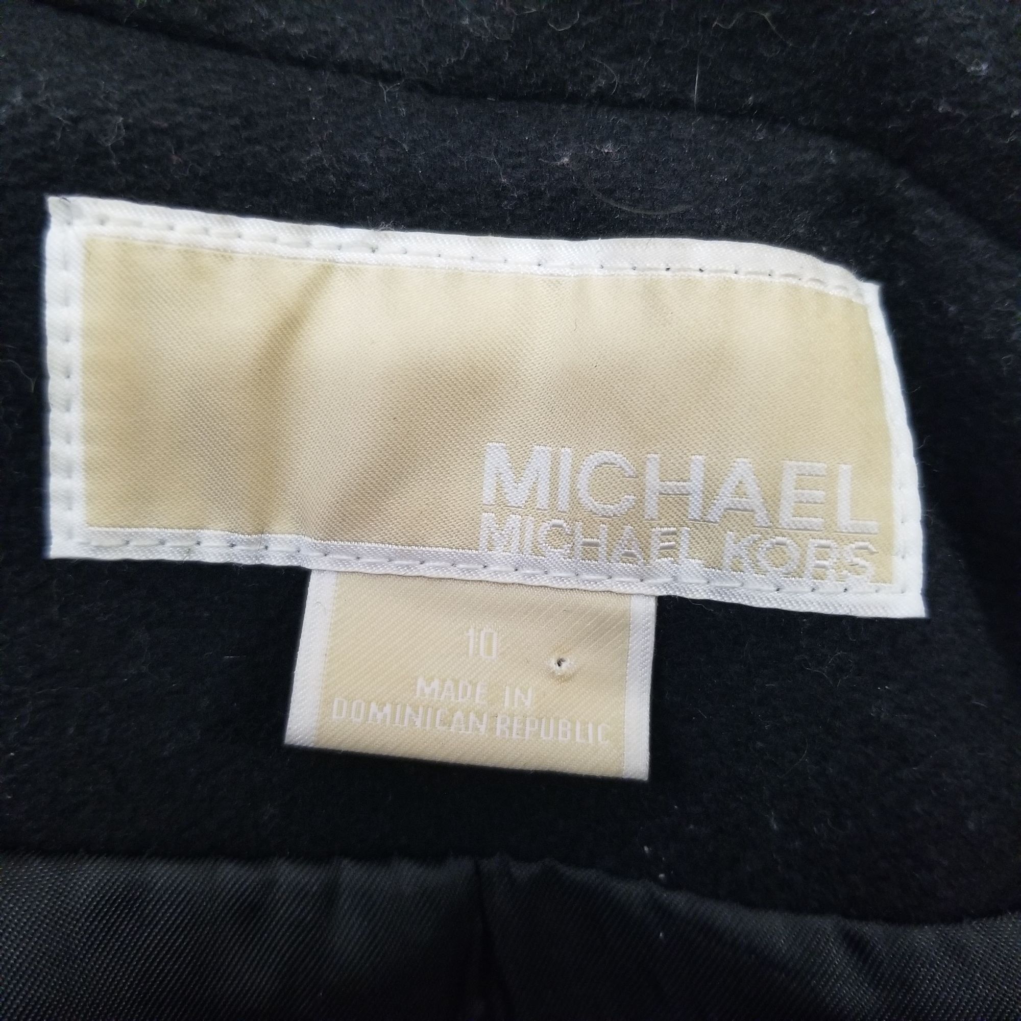 Michael Kors Michael Kors 10 Black Pea Coat Wool Blend Toggle Closure Hoo Size L / US 10 / IT 46 - 4 Thumbnail