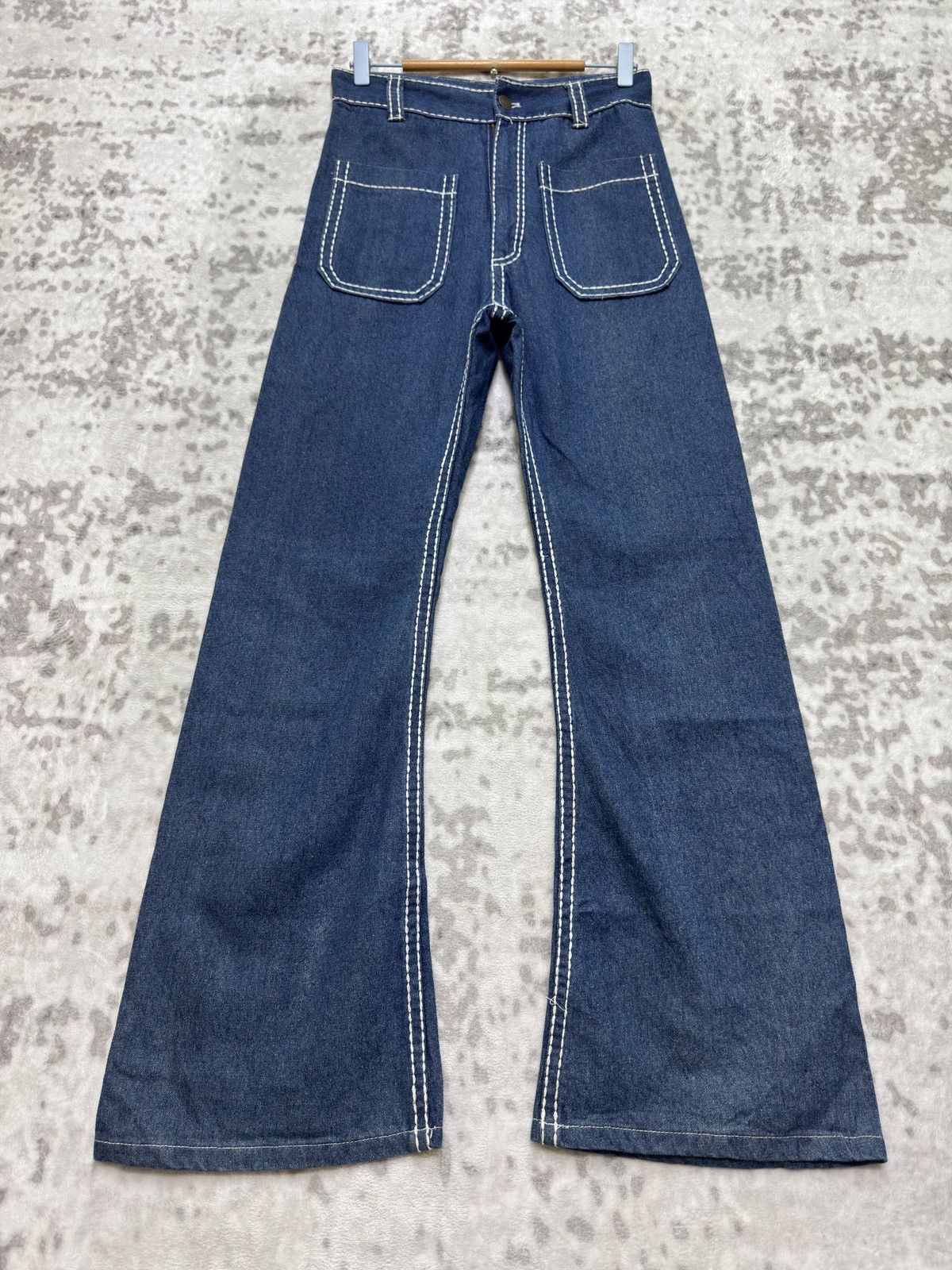 Vintage Dazzlin Flared Bootcut Y2K High Waist Unisex Denim Pants Size US 27 - 1 Thumbnail