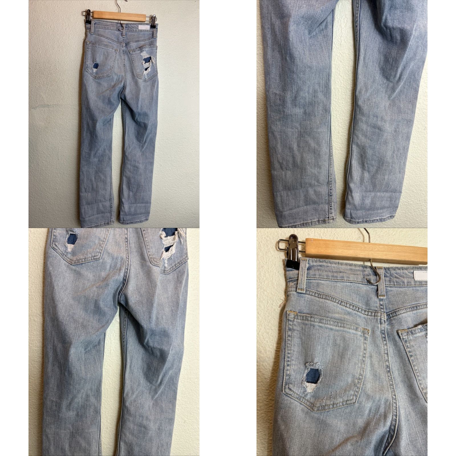 Abercrombie & Fitch Abercrombie & Fitch Jeans Women 0 Zoe Natural Rise Ankle Light Wash Distress Beige, Regular, 25 in Waist 27 in Inseam, Ankle, Womens Size ONE SIZE - 8 Thumbnail