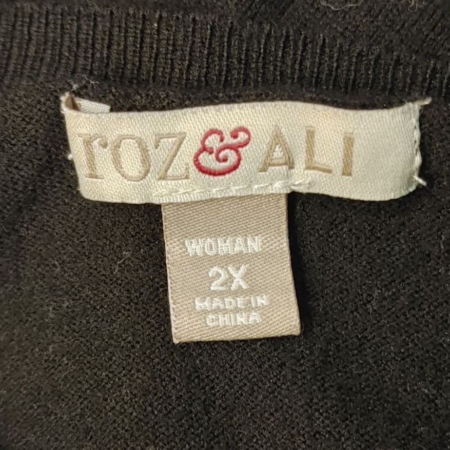 Other Rox & Ali Women's Black Relaxed Fit Round Neck Long Sleeve T Size XXL / US 16-18 / IT 52-54 - 3 Thumbnail