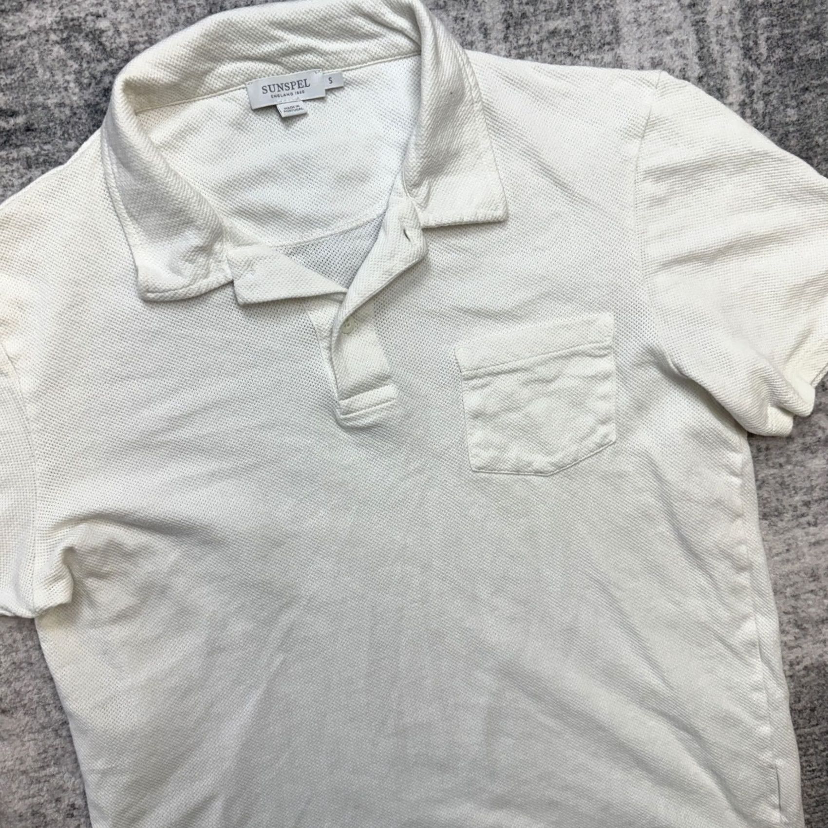 Sunspel Sunspel Polo Shirt Womens Small White Knit Pocket Quiet Luxury Coastal Tennis Shirt Size S / US 4 / IT 40 - 2 Thumbnail
